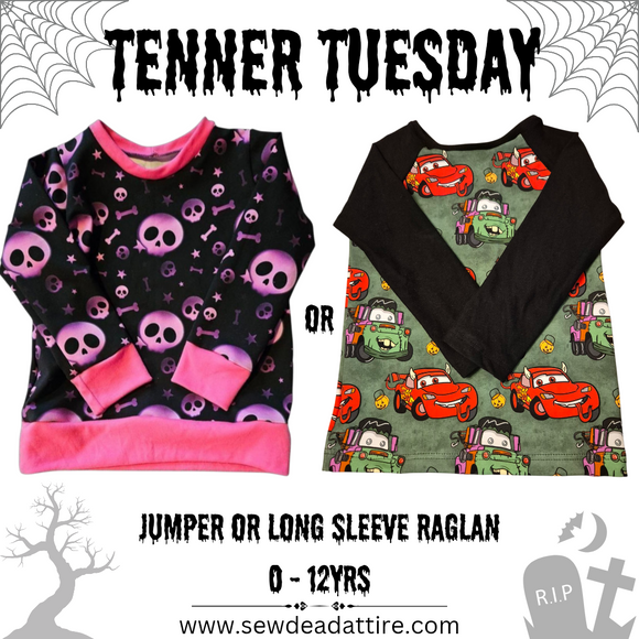 Tenner Tuesday - jumper/long sleeve raglan